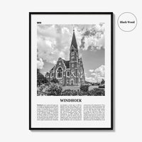 Windhoek Print Black and White, Windhoek Wall Art, Windhoek Poster, Windhoek Photo, Windhoek Wall Décor, Namibia, Windhuk, Africa