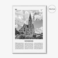 Windhoek Print Black and White, Windhoek Wall Art, Windhoek Poster, Windhoek Photo, Windhoek Wall Décor, Namibia, Windhuk, Africa