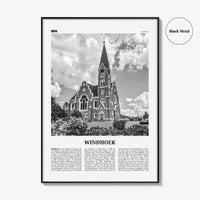 Windhoek Print Black and White, Windhoek Wall Art, Windhoek Poster, Windhoek Photo, Windhoek Wall Décor, Namibia, Windhuk, Africa