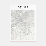 Windsor, Canada Map Portrait Poster