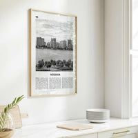 Windsor Print Black and White Canada, Windsor Wall Art, Windsor Poster, Windsor Photo, Windsor Wall Décor, Windsor Map, Ontario, Canada