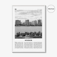 Windsor Print Black and White Canada, Windsor Wall Art, Windsor Poster, Windsor Photo, Windsor Wall Décor, Windsor Map, Ontario, Canada