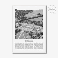 Windsor Print Black and White England, Windsor Wall Art, Windsor Poster, Windsor Photo, Windsor Wall Décor, Windsor Map, England, UK