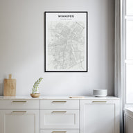 Winnipeg Map Portrait Poster