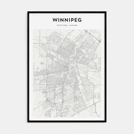 Winnipeg Map Portrait Poster