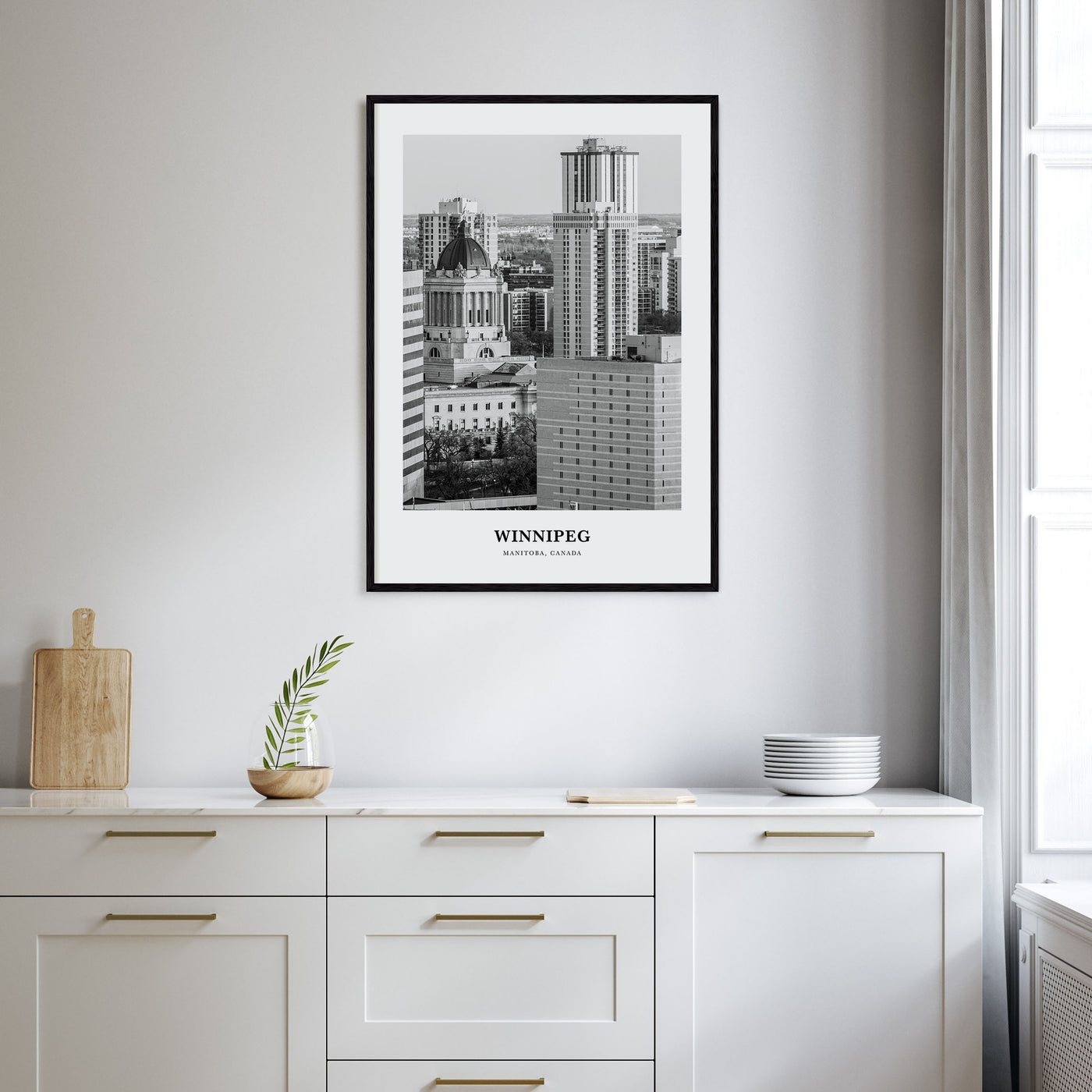 Winnipeg Portrait B&W No 1 Poster