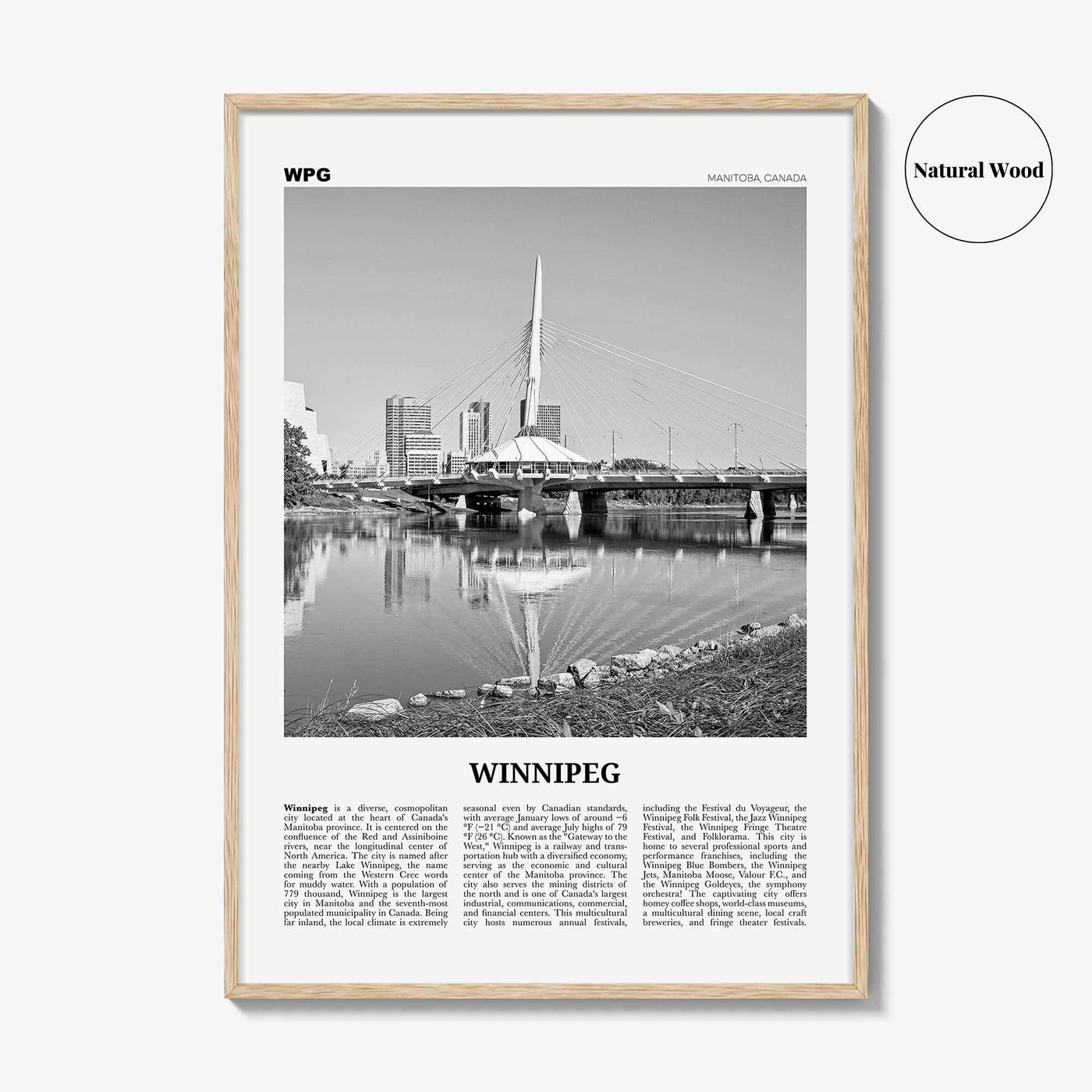 Winnipeg Print Black and White No 1, Winnipeg Wall Art, Winnipeg Poster, Winnipeg Photo, Winnipeg Wall Decor, Manitoba, Canada, America