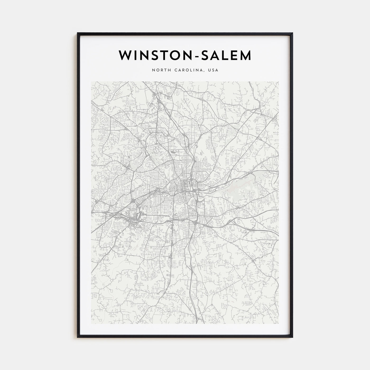 Winston-Salem Map Portrait Poster