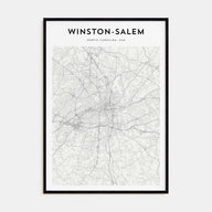 Winston-Salem Map Portrait Poster