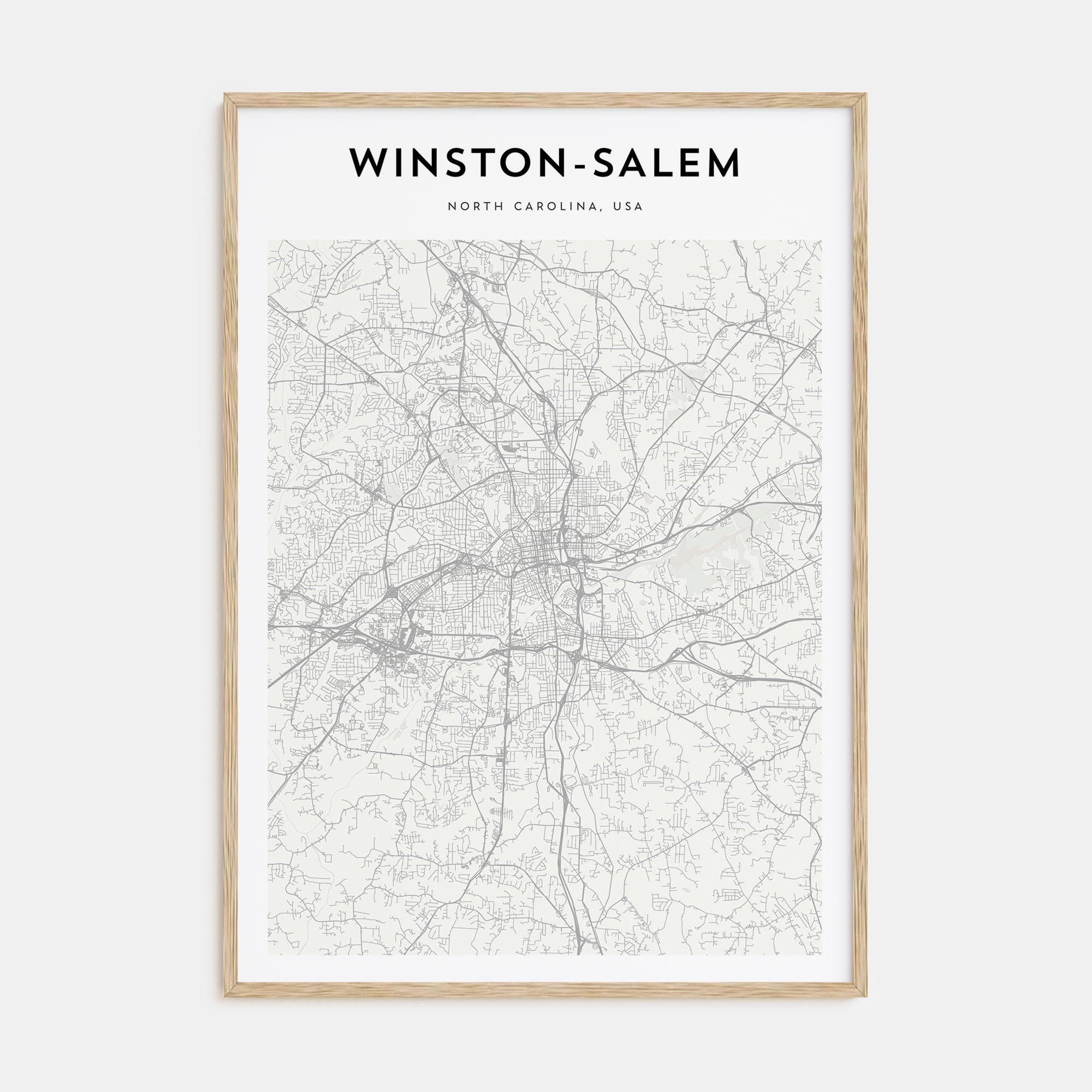 Winston-Salem Map Portrait Poster