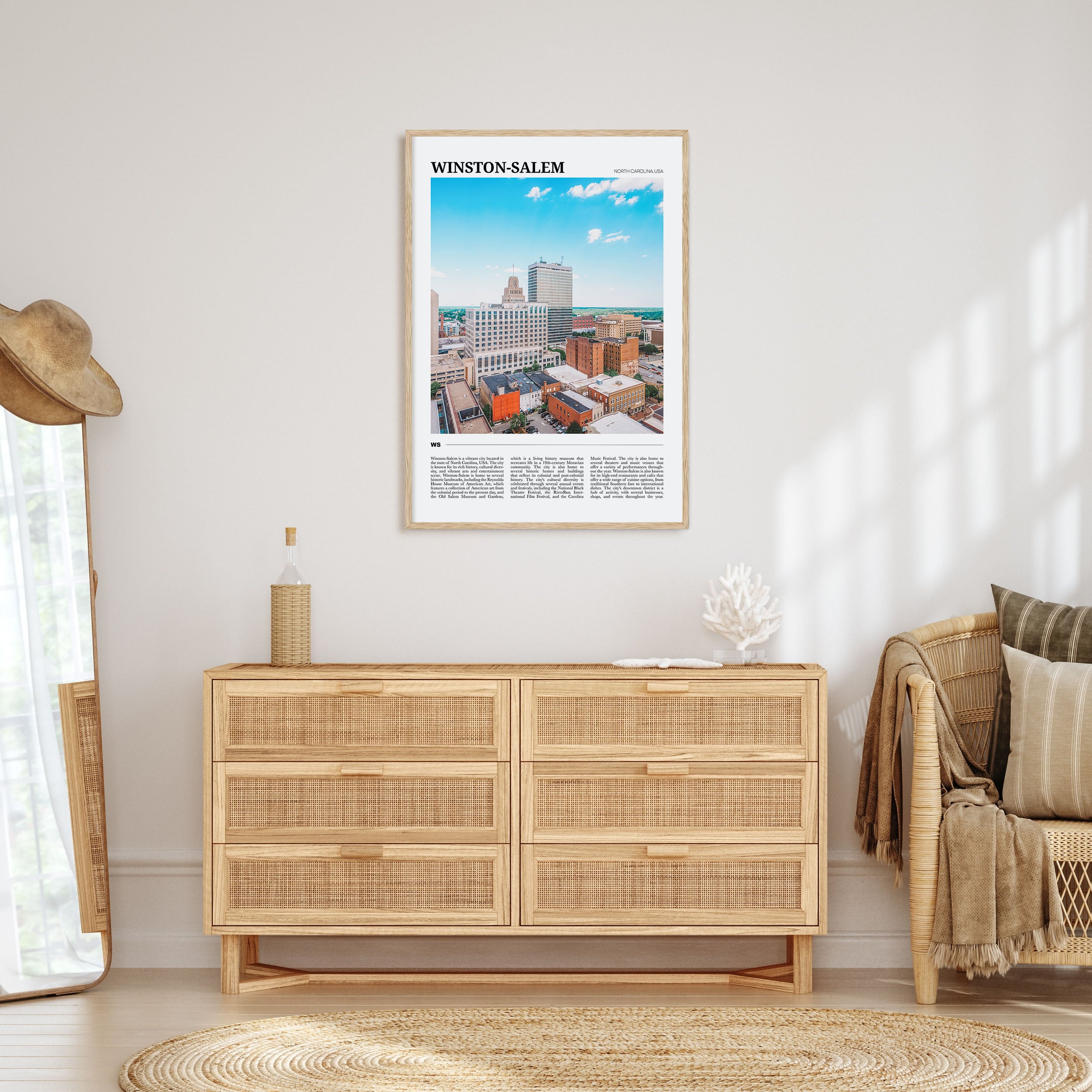 Winston-Salem Travel Color Poster
