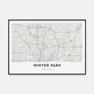 Winter Park Map Landscape Poster