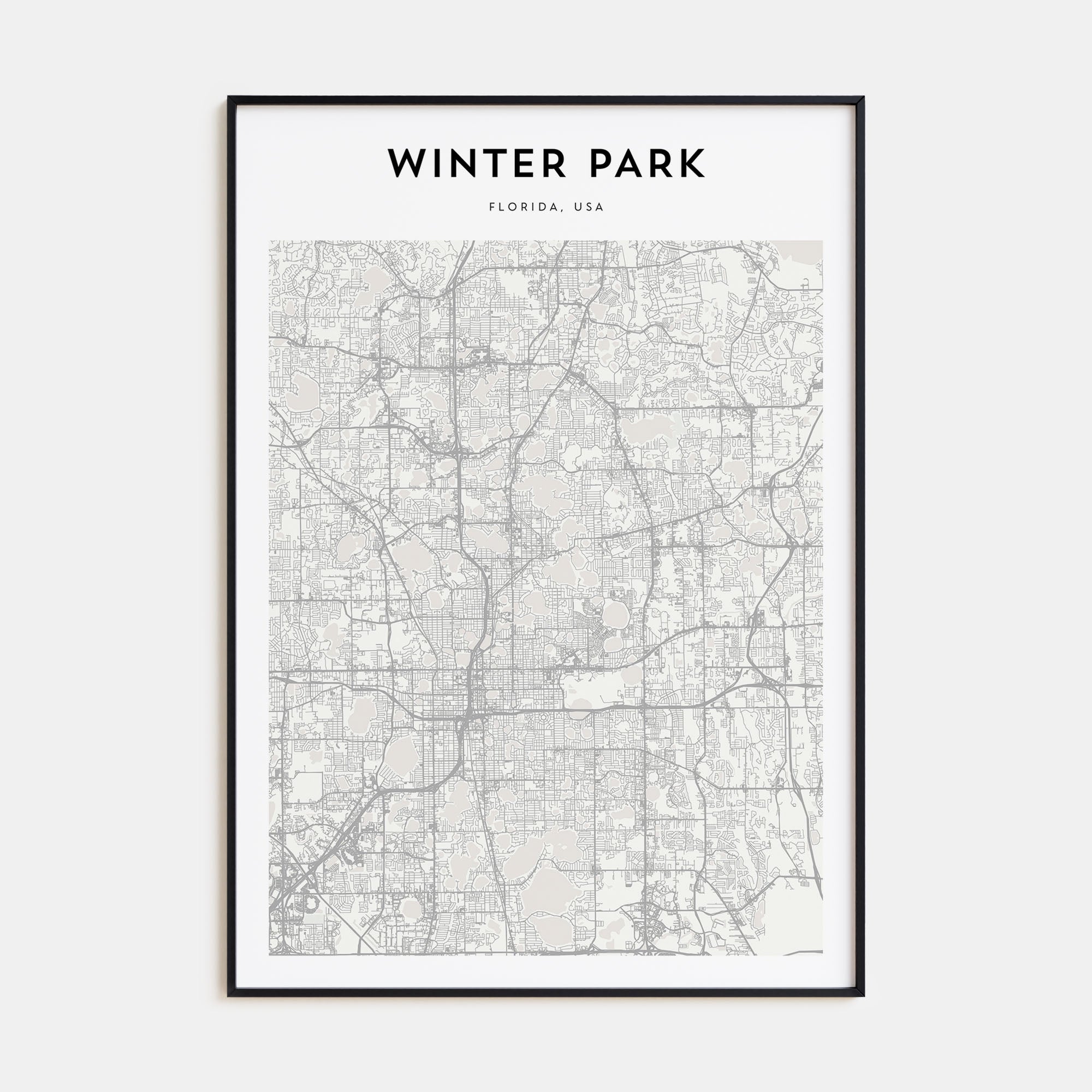 Winter Park Map Portrait Poster