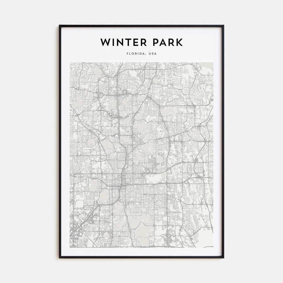 Winter Park Map Portrait Poster
