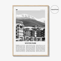 Winter Park Print Black and White, Winter Park Wall Art, Winter Park Poster, Winter Park Photo, Winter Park Wall Décor, Colorado, USA