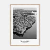 Wisconsin Portrait B&W Poster