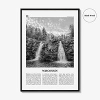 Wisconsin Print Black and White No 1, Wisconsin Wall Art, Wisconsin Poster, Wisconsin Photo, Wisconsin Wall Décor, Wisconsin Map