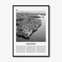 Wisconsin Print Black and White No 2, Wisconsin Wall Art, Wisconsin Poster, Wisconsin Photo, USA, United States, North America