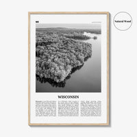 Wisconsin Print Black and White No 2, Wisconsin Wall Art, Wisconsin Poster, Wisconsin Photo, USA, United States, North America