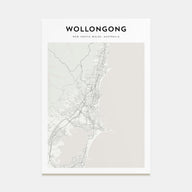 Wollongong Map Portrait Poster