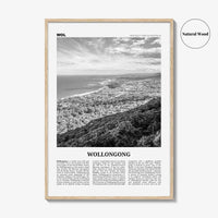 Wollongong Print Black and White, Wollongong Wall Art, Wollongong Poster, Wollongong Photo, New South Wales, Australia, Oceania