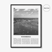 Woodbridge Print Black and White, Woodbridge Wall Art, Woodbridge Poster, Woodbridge Photo, Woodbridge Décor, Woodbridge Map, England, UK