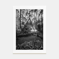 Wooden Cabin Logs Photo B&W No 2 Poster