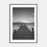 Wooden Dock Photo B&W Poster