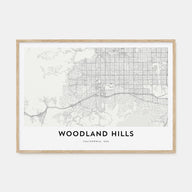 Woodland Hills Map Landscape Poster