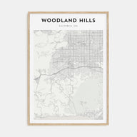 Woodland Hills Map Portrait Poster