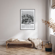 Woodland Hills Travel B&W Poster