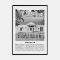 Woodstock, New York Travel B&W Poster