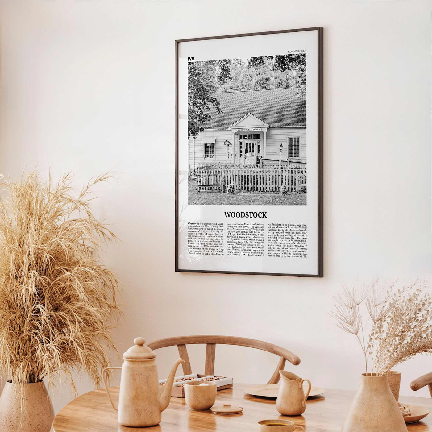 Woodstock Print Black and White New York, Woodstock Wall Art, Woodstock Poster, Woodstock Photo, Woodstock Wall Décor, USA, United States