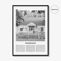Woodstock Print Black and White New York, Woodstock Wall Art, Woodstock Poster, Woodstock Photo, Woodstock Wall Décor, USA, United States