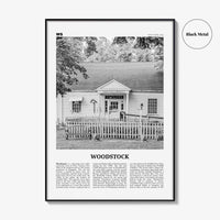 Woodstock Print Black and White New York, Woodstock Wall Art, Woodstock Poster, Woodstock Photo, Woodstock Wall Décor, USA, United States
