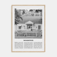 Woodstock, New York Travel B&W Poster