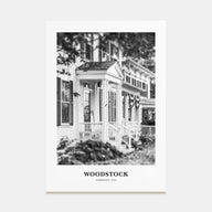 Woodstock, Vermont Portrait B&W Poster
