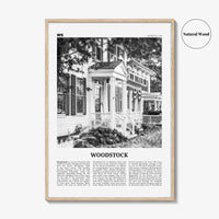 Woodstock Print Black and White Vermont, Woodstock Wall Art, Woodstock Poster, Woodstock Photo, Woodstock Wall Décor, Woodstock Map, USA