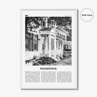 Woodstock Print Black and White Vermont, Woodstock Wall Art, Woodstock Poster, Woodstock Photo, Woodstock Wall Décor, Woodstock Map, USA