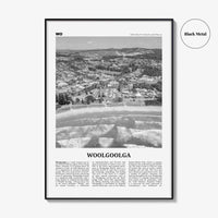 Woolgoolga Print Black and White, Woolgoolga Wall Art, Woolgoolga Poster, Woolgoolga Photo, Woolgoolga Wall Décor, Woolgoolga Map, Australia