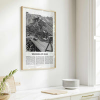 Wrangell St Elias National Park Print Black and White, Wrangell–St. Elias Wall Art, Wrangell–St. Elias Poster, Alaska, USA