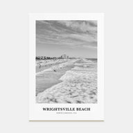 Wrightsville Beach Portrait B&W No 2 Poster