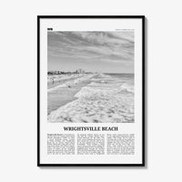 Wrightsville Beach Print Black and White No 1, Wrightsville Beach Wall Art, Wrightsville Beach Poster, Wrightsville, North Carolina, USA