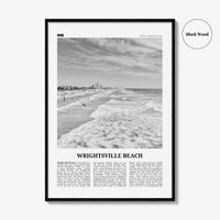 Wrightsville Beach Print Black and White No 1, Wrightsville Beach Wall Art, Wrightsville Beach Poster, Wrightsville, North Carolina, USA