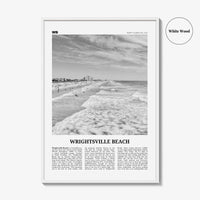 Wrightsville Beach Print Black and White No 1, Wrightsville Beach Wall Art, Wrightsville Beach Poster, Wrightsville, North Carolina, USA