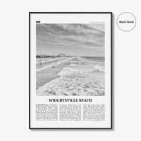 Wrightsville Beach Print Black and White No 1, Wrightsville Beach Wall Art, Wrightsville Beach Poster, Wrightsville, North Carolina, USA