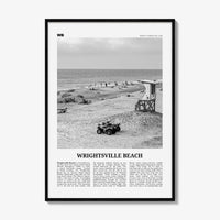 Wrightsville Beach Print Black and White No 2, Wrightsville Beach Wall Art, Wrightsville Beach Poster, Wrightsville, North Carolina USA