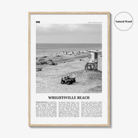 Wrightsville Beach Print Black and White No 2, Wrightsville Beach Wall Art, Wrightsville Beach Poster, Wrightsville, North Carolina USA