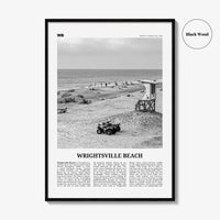Wrightsville Beach Print Black and White No 2, Wrightsville Beach Wall Art, Wrightsville Beach Poster, Wrightsville, North Carolina USA