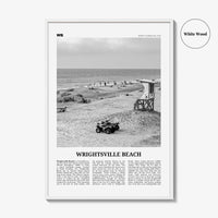Wrightsville Beach Print Black and White No 2, Wrightsville Beach Wall Art, Wrightsville Beach Poster, Wrightsville, North Carolina USA